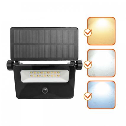 Proyector solar LED con sensor NCS G2 LED/10W/3,7V 3000/4000/6500K IP54 1800 mAh