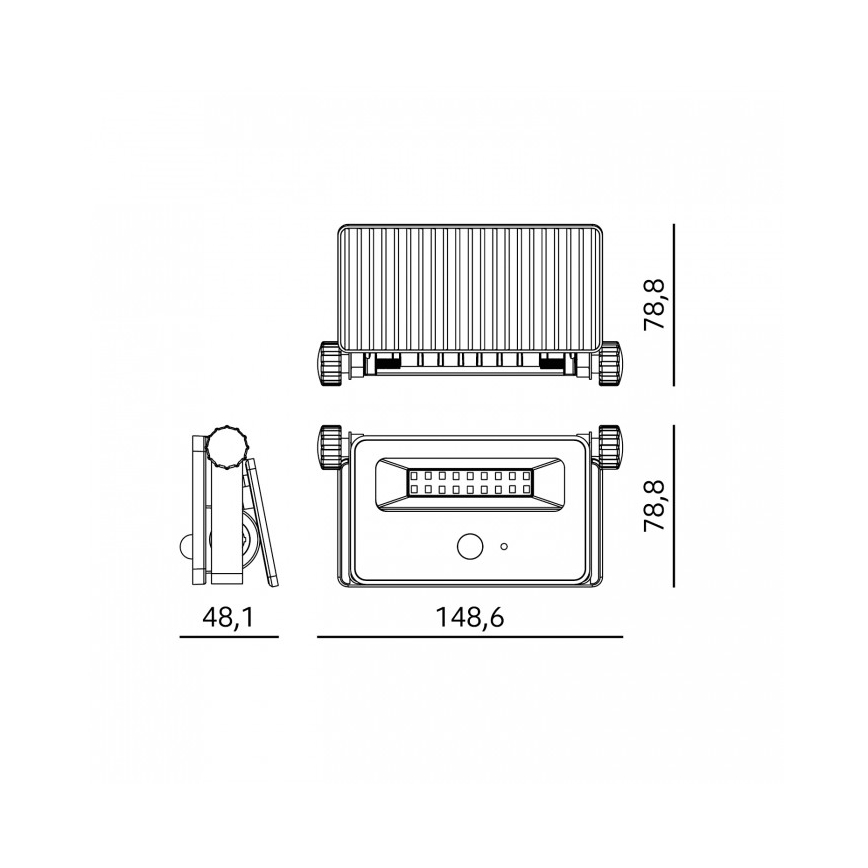 Proyector solar LED con sensor NCS G2 LED/10W/3,7V 3000/4000/6500K IP54 1800 mAh
