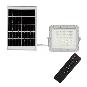 Proyector solar LED regulable de exterior LED/6W/3,2V IP65 6400K 5000 mAh blanco + mando a distancia