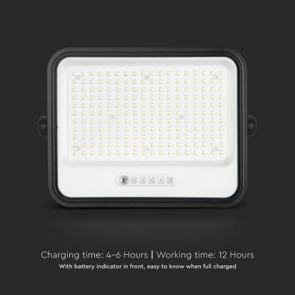 Reflector solar LED regulable LED/400W/3,2V 2000-8000K IP65 20000 mAh negro + mando a distancia