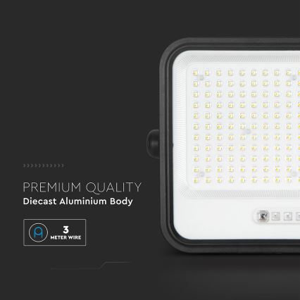 Reflector solar LED regulable LED/400W/3,2V 2000-8000K IP65 20000 mAh negro + mando a distancia