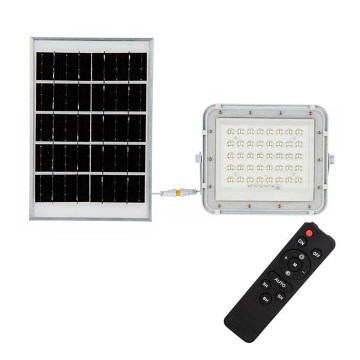 Proyector solar LED regulable para exteriores LED/10W/3,2V IP65 6400K 6000 mAh blanco + mando a distancia