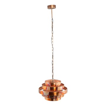 PTMD - Lámpara colgante con cadena ZANTH 1xE27/40W/230V, diámetro 42 cm, acabado cobre