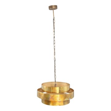 PTMD - Lámpara colgante ZANTH con cadena 1xE27/40W/230V Ø 52 cm dorada