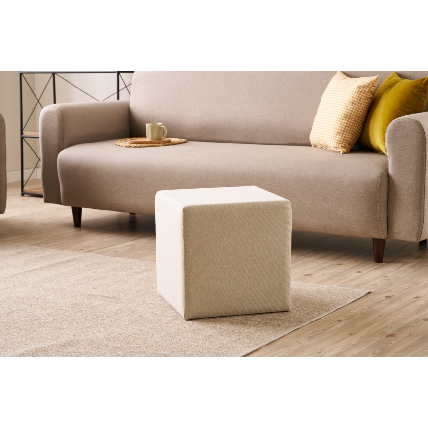 Puf CUBI 40x40 cm color crema