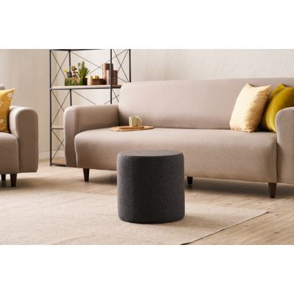 Puf RONDO, Ø 40 cm, gris