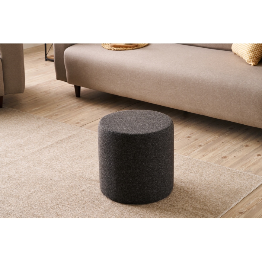 Puf RONDO, Ø 40 cm, gris
