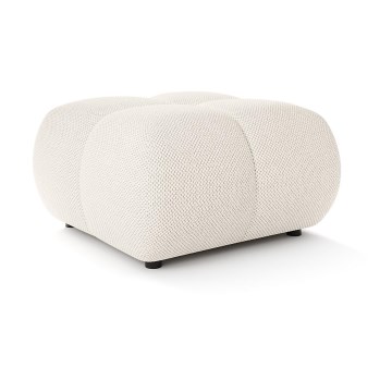 Puf tapizado ALMADA 72x72 cm crema