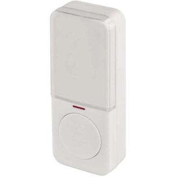 Pulsador inalámbrico para timbre 1xCR2032, blanco