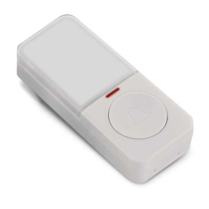 Pulsador inalámbrico para timbre 1xCR2032, blanco