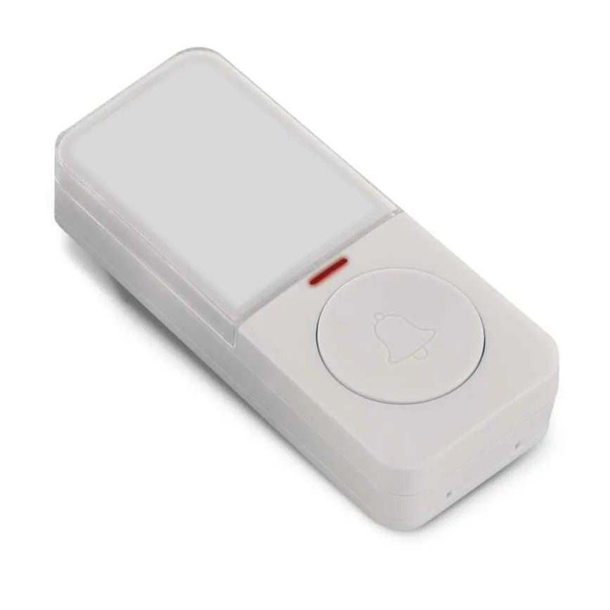 Pulsador inalámbrico para timbre 1xCR2032, blanco