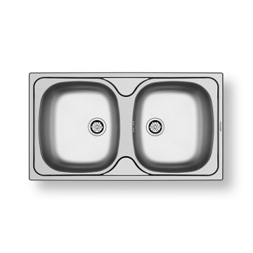 Pyramis 100125101 - Fregadero de cocina E78 78x43,5 cm satinado