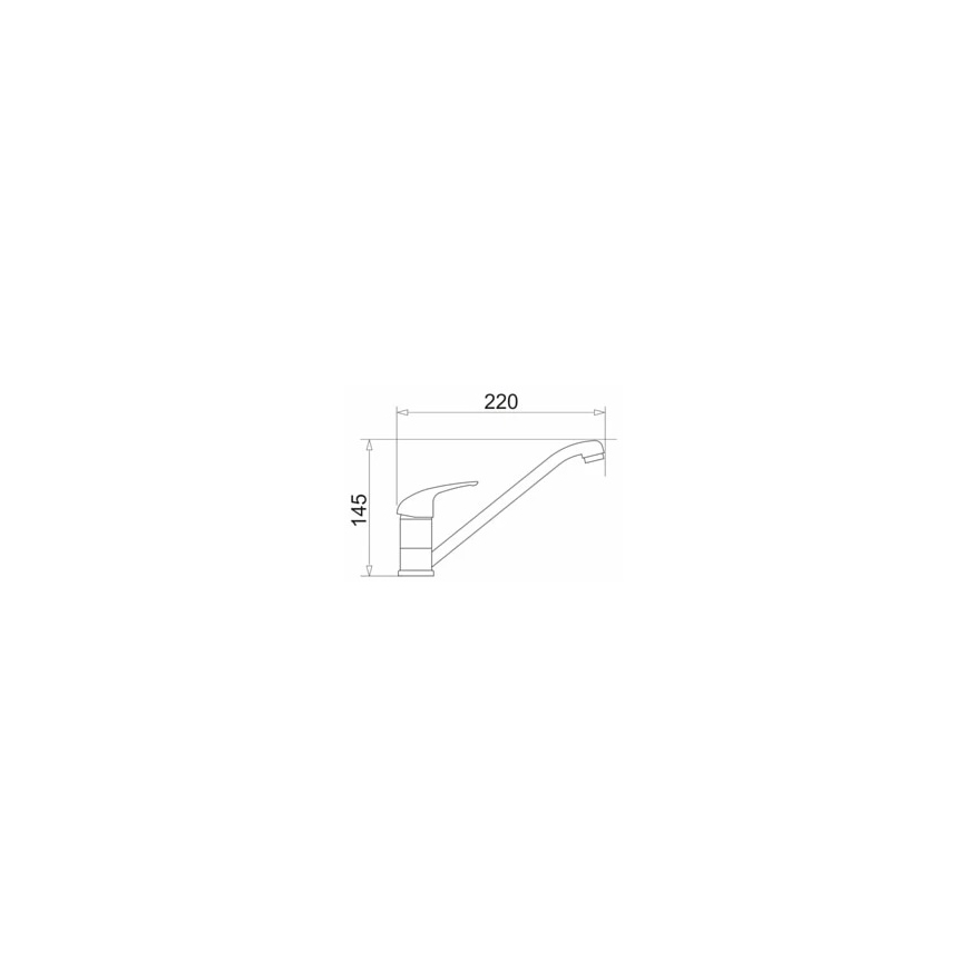 Pyramis 90918401 - Grifo de fregadero ASALIA negro
