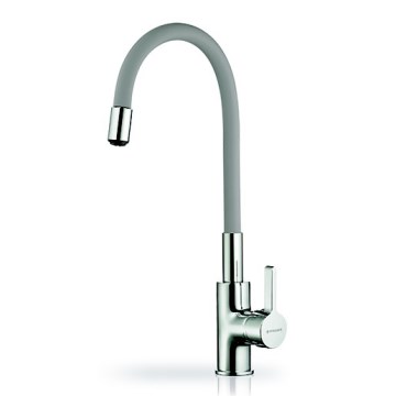 Pyramis 90938001 - Grifo de fregadero con caño flexible FLESSI gris
