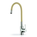Pyramis 90938101 - Grifo de fregadero con caño flexible FLESSI beige