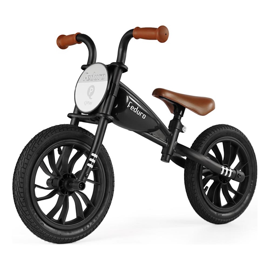 QPlay - Bicicleta de empuje FEDURO negro/marrón