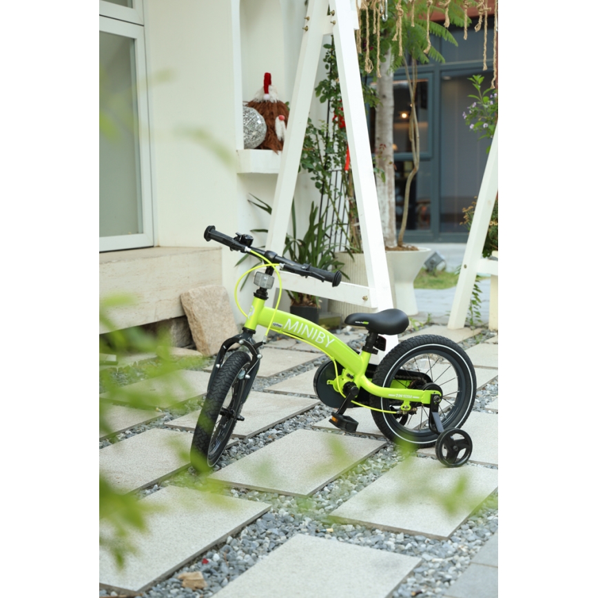 QPlay - Bicicleta infantil 14 MINIBY 3en1 verde