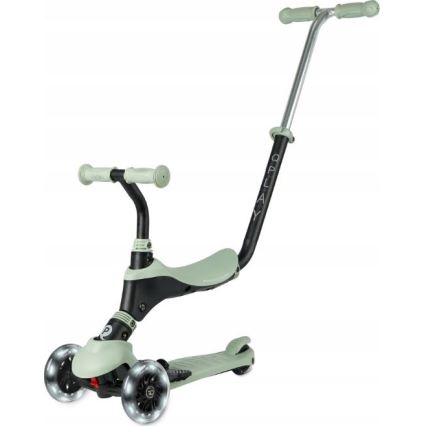 QPlay - Patinete infantil 5 en 1 con ruedas LED SEMA PRO verde