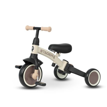 QPlay - Triciclo infantil 3 en 1 STAGER beige