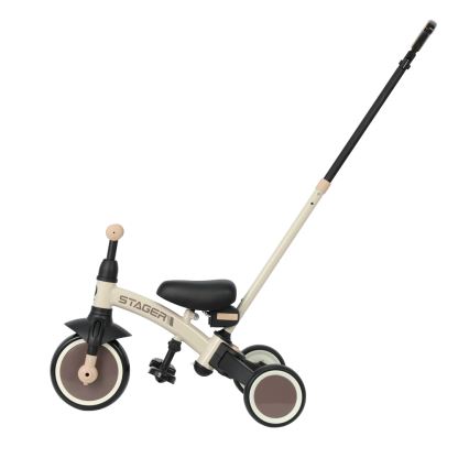 QPlay - Triciclo infantil 3 en 1 STAGER beige