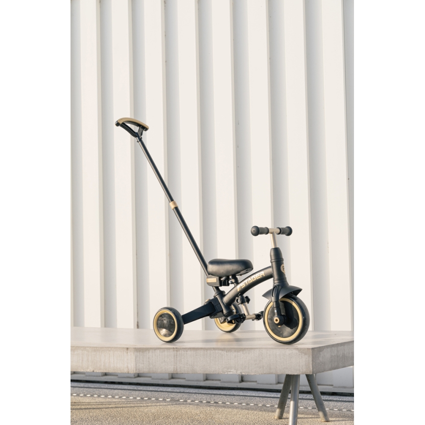 QPlay - Triciclo infantil 3 en 1 STAGER negro