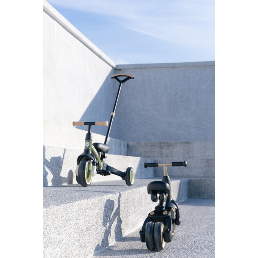 QPlay - Triciclo infantil 3 en 1 STAGER negro