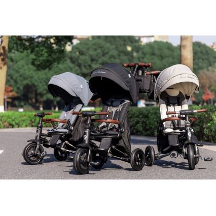 QPlay - Triciclo infantil 5 en 1 NOVA DELUXE beige