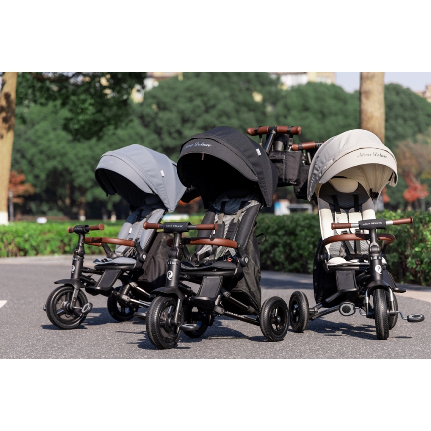 QPlay - Triciclo infantil 5 en 1 NOVA DELUXE beige