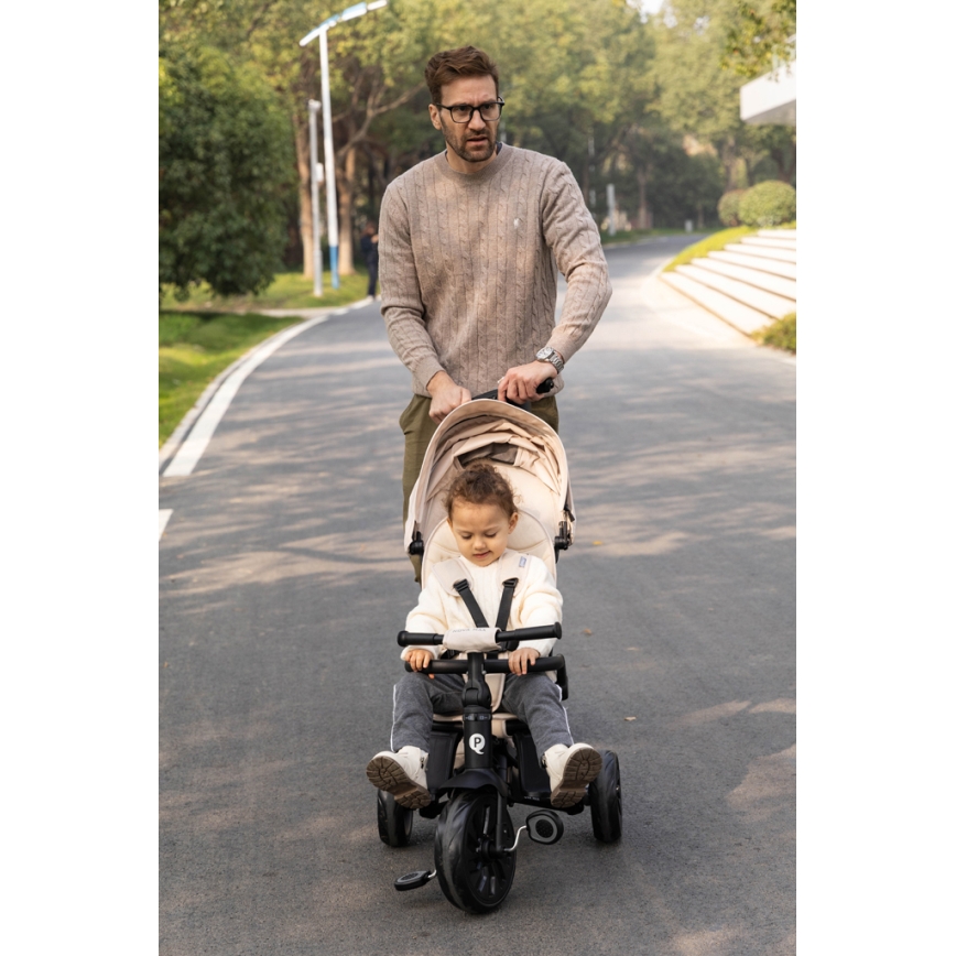 QPlay - Triciclo infantil 5 en 1 NOVA MAX beige