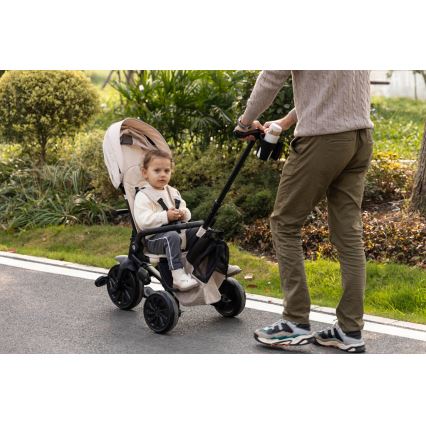 QPlay - Triciclo infantil 5 en 1 NOVA MAX beige