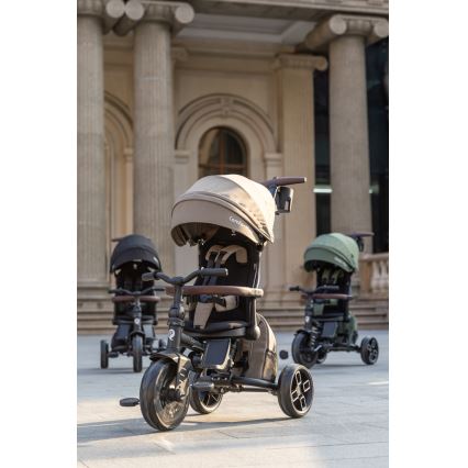QPlay - Triciclo infantil 7 en 1 COMFO MAX marrón