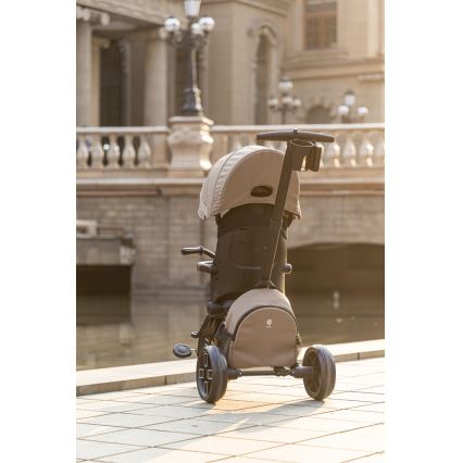 QPlay - Triciclo infantil 7 en 1 COMFO MAX marrón