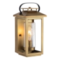 Quintiesse - Aplique de pared exterior ATWATER S 1xE27/60W/230V IP44 dorado