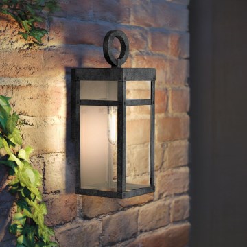 Quintiesse - Aplique de pared exterior PORTER S 1xE27/60W/230V IP44 negro