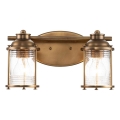 Quintiesse - Aplique de pared para baño ASHLAND BAY 2xE27/60W/230V IP44 acabado en bronce