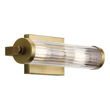 Quintiesse - Aplique de pared para baño AZORES 2xE14/40W/230V IP44 dorado