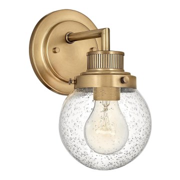 Quintiesse - Aplique de pared para baño POPPY 1xE27/60W/230V IP44, dorado