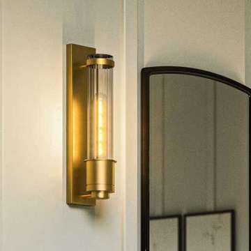 Quintiesse - Aplique de pared para baño WELLINGTON 1xE27/60W/230V IP44 dorado