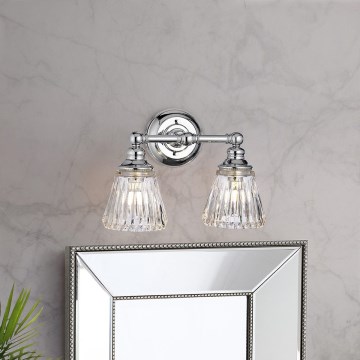 Quintiesse - Aplique LED de pared para baño KEYNES 2xG9/3W/230V IP44 cromado brillante