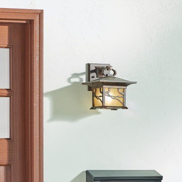 Quintiesse - Aplique mural exterior MORRIS M 1xE27/60W/230V IP44 acabado bronce
