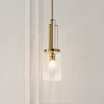 Quintiesse - Lámpara colgante con varilla KIMROSE 1xE27/60W/230V Ø 17,8 cm dorado