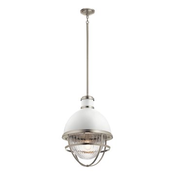 Quintiesse - Lámpara colgante con varilla TOLLIS 1xE27/40W/230V, Ø 40,8 cm, cromo mate