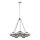 Quintiesse - Lámpara colgante en varilla HARPER 5xE14/60W/230V Ø 77,5 cm cromo brillante/vidrio ahumado