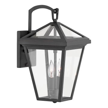 Quintiesse - Lámpara de pared exterior ALFORD S 2xE14/40W/230V IP44 negra