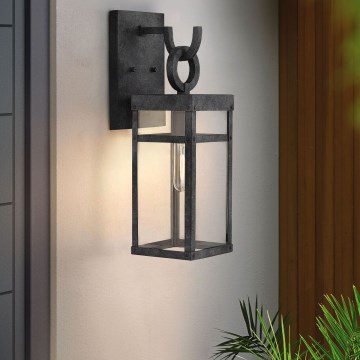 Quintiesse - Lámpara de pared exterior PORTER M 1xE27/60W/230V IP44 negra