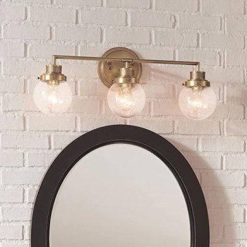 Quintiesse - Lámpara de pared para baño POPPY 3xE27/60W/230V IP44 dorada