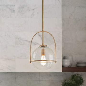 Quintiesse - Lámpara de suspensión con varilla SOMERSET 1xE27/60W/230V Ø 28,9 cm bronce