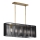 Quintiesse - Lámpara de techo con varilla LINARA 5xE27/60W/230V negro/dorado