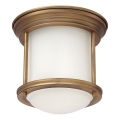 Quintiesse - Lámpara de techo exterior HADRIAN 1xE27/60W/230V diámetro 16,8 cm IP44 dorada