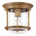Quintiesse - Lámpara de techo exterior HADRIAN 1xE27/60W/230V Ø 19,6 cm IP44, acabado bronce